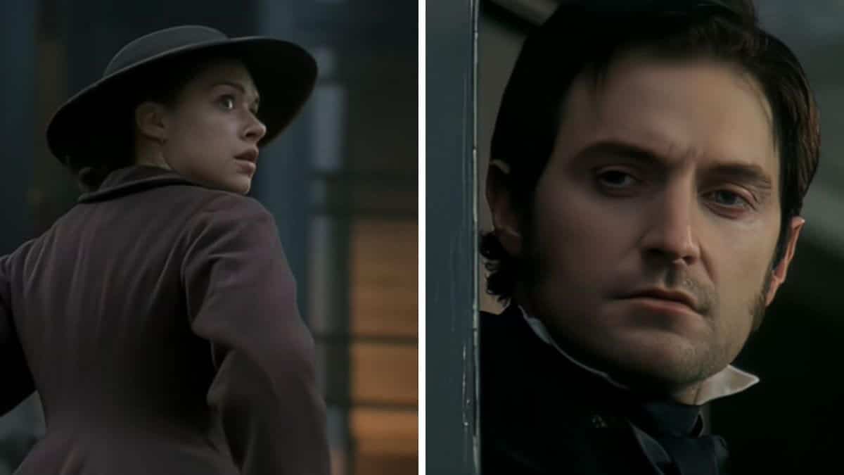 Margaret Hale and Mr. Thornton in North and South.