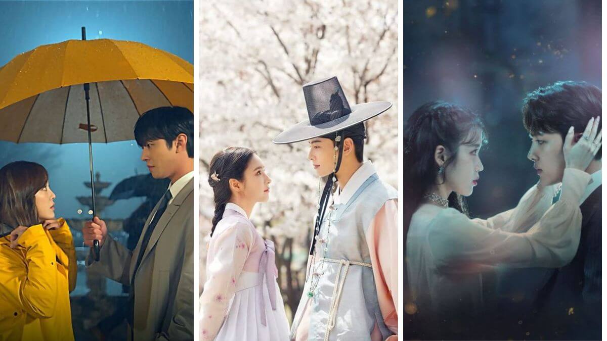 The Top 40 Best Romantic Korean Dramas on Netflix to Watch (2022); featured image with 3 kdramas