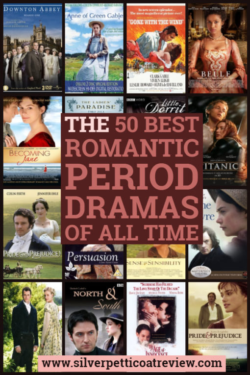 The 50 Best Romantic Period Dramas of All Time (2014). These were our favorite period dramas with romance. 
#PeriodDramas #RomanticPeriodDramas #List #PrideandPrejudice #Britishshows #NorthandSouth