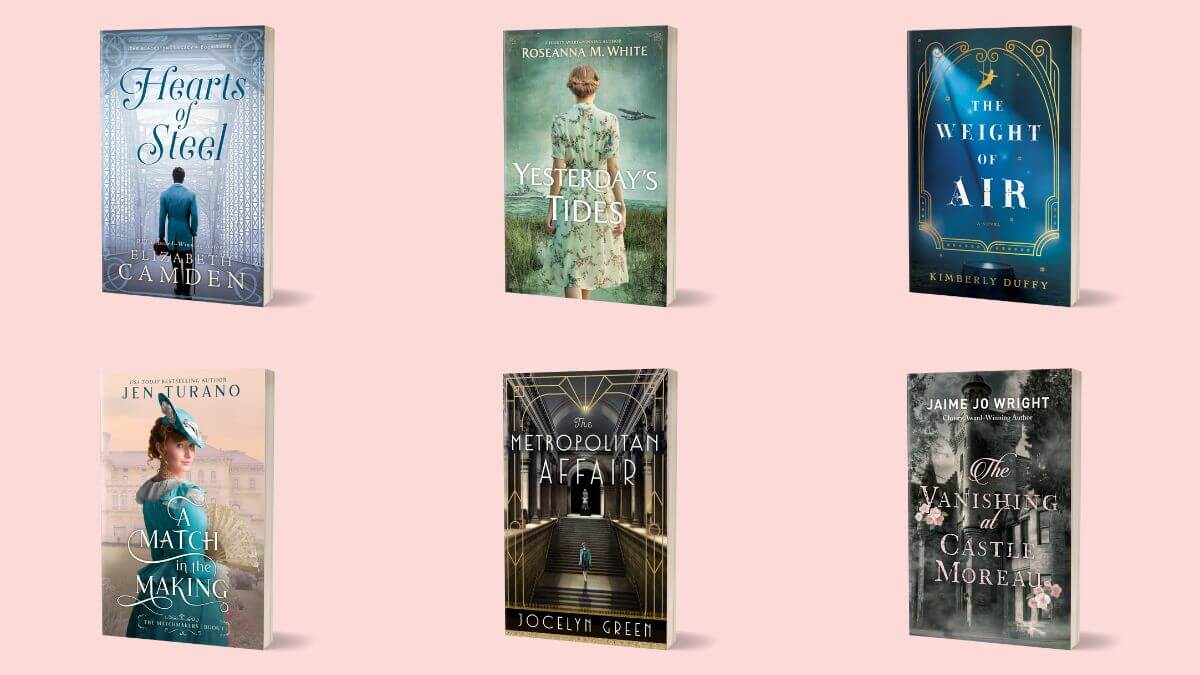 6 Books We Can’t Help Falling in Love with This Valentine’s Day from Bethany House Publishers - collage of book covers