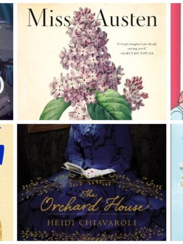 March Book Reviews of the Month featured image collage of book covers including Miss Austen by Gill Hornby