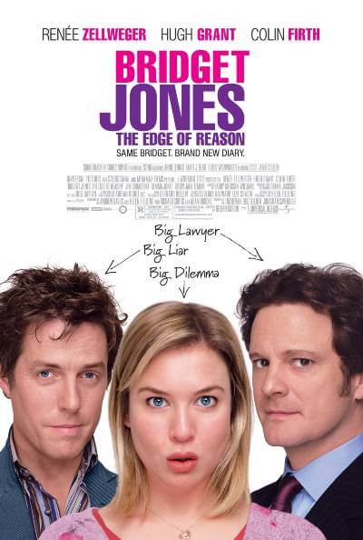 Bridget Jones: The Edge of Reason poster; jane austen movies