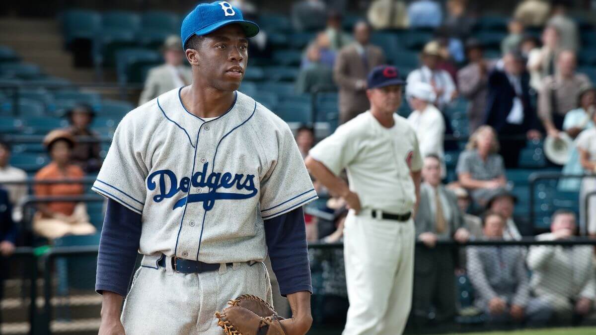 Chadwick Boseman in 42