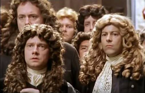 Charles II screenshot. Rupert Graves and Martin Freeman in the image.