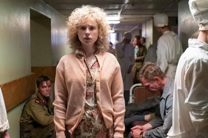 Jessie Buckley in Chernobyl.