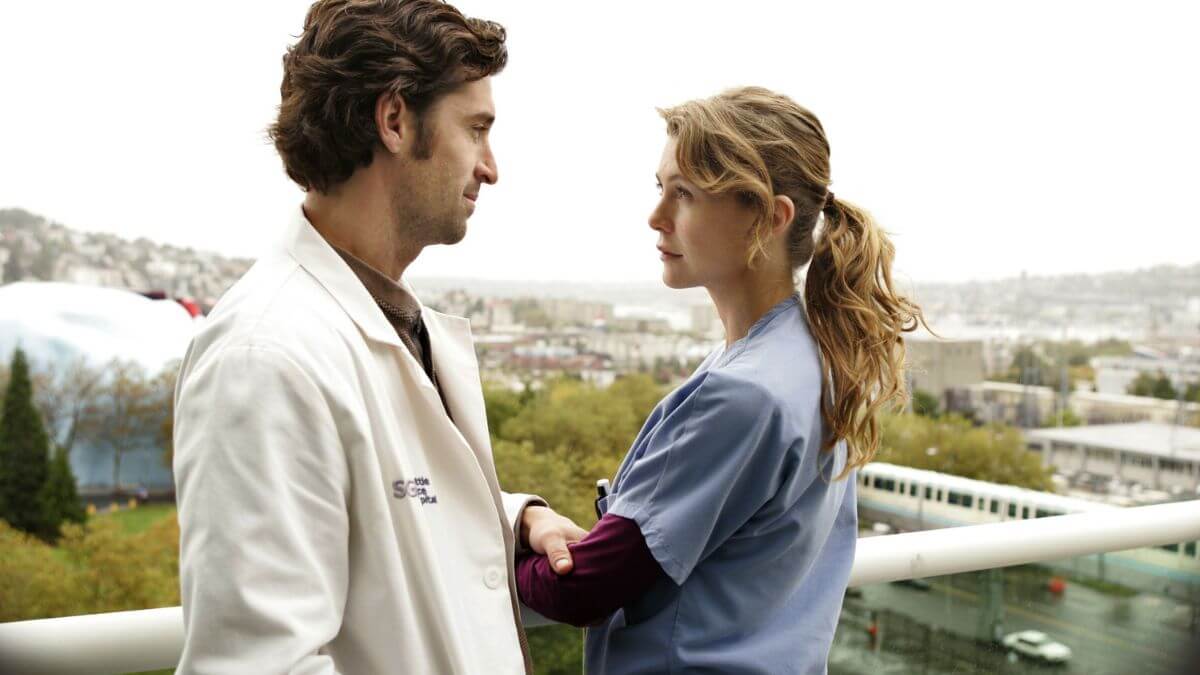 Derek and Meredith in Grey's Anatomy