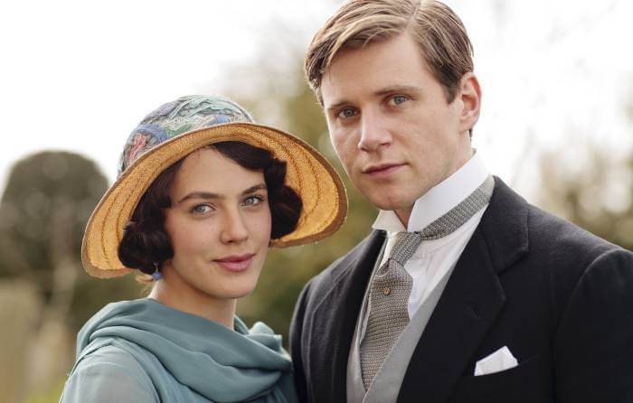 Sybil and Branson in Downton Abbey; period dramas like Poldark