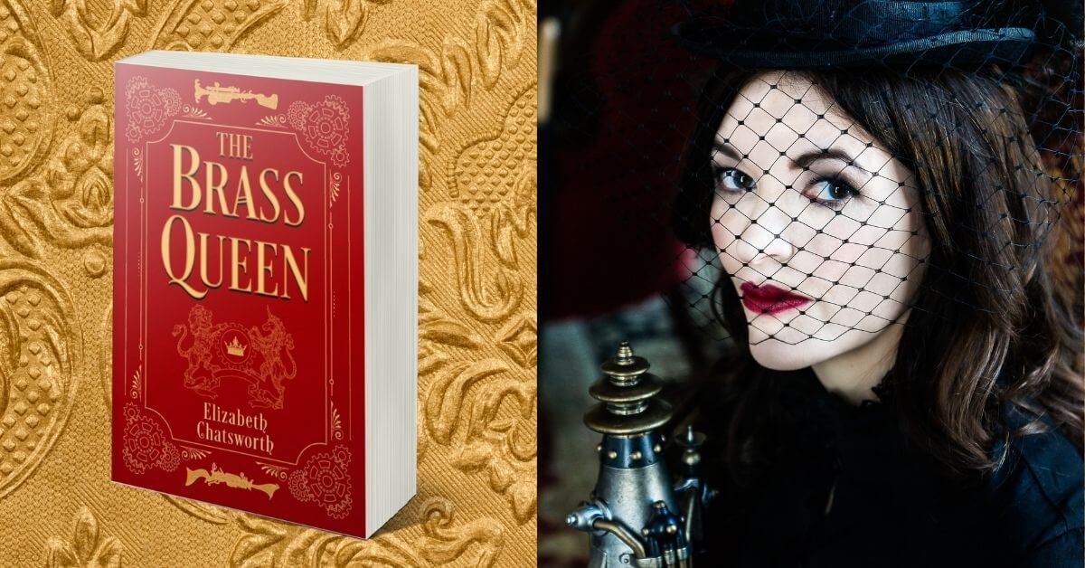 Elizabeth Chatsworth Interview: picture of author and The Brass Queen book cover