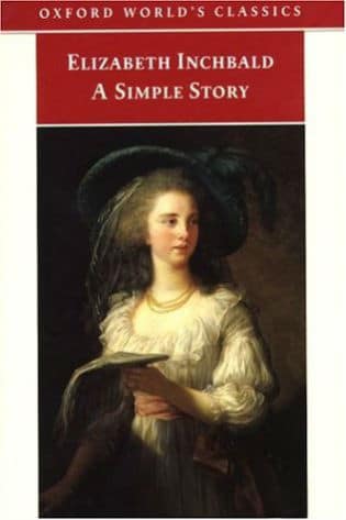 Elizabeth Inchbald a simple story book cover