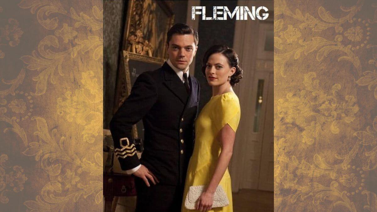 Fleming poster with gold Victorian background