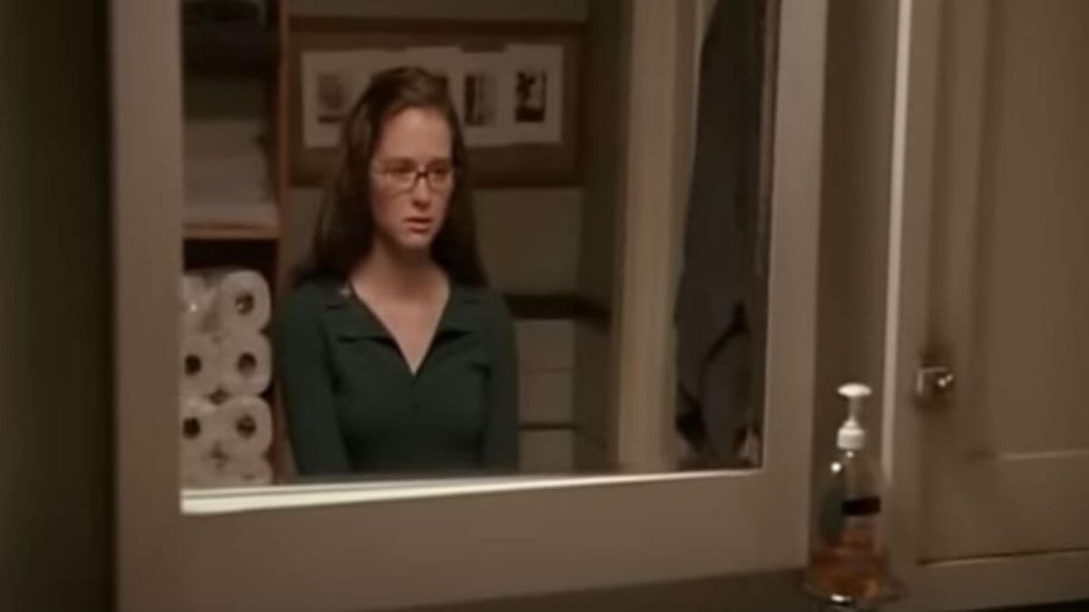 Hannah looking in mirror  - Everwood scene