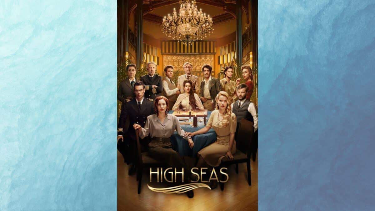 TV poster with ocean background