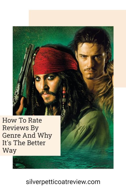 How to Rate Reviews by Genre pinterest image with Pirates of the Caribbean picture