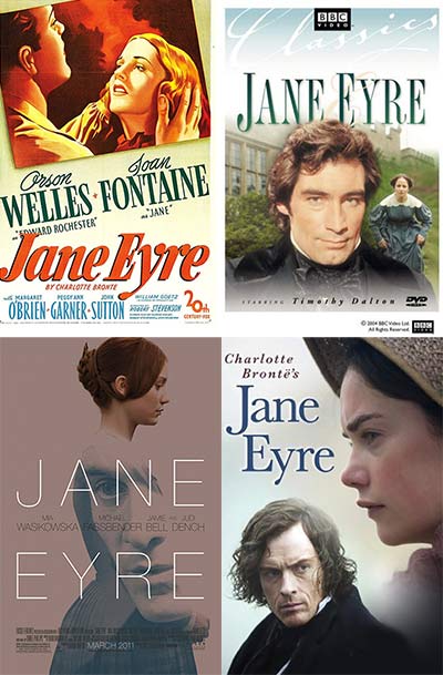 Jane Eyre adaptations - gothic romance movies and TV shows