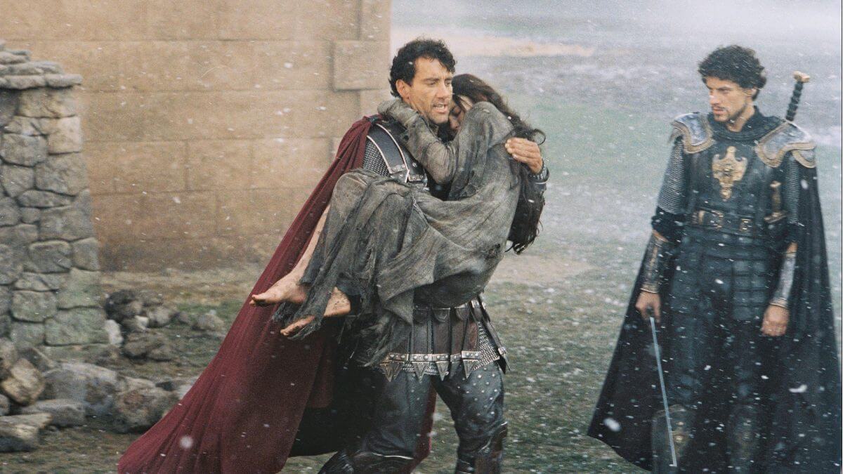 King Arthur 2004 with Arthur, Guinevere, and Lancelot