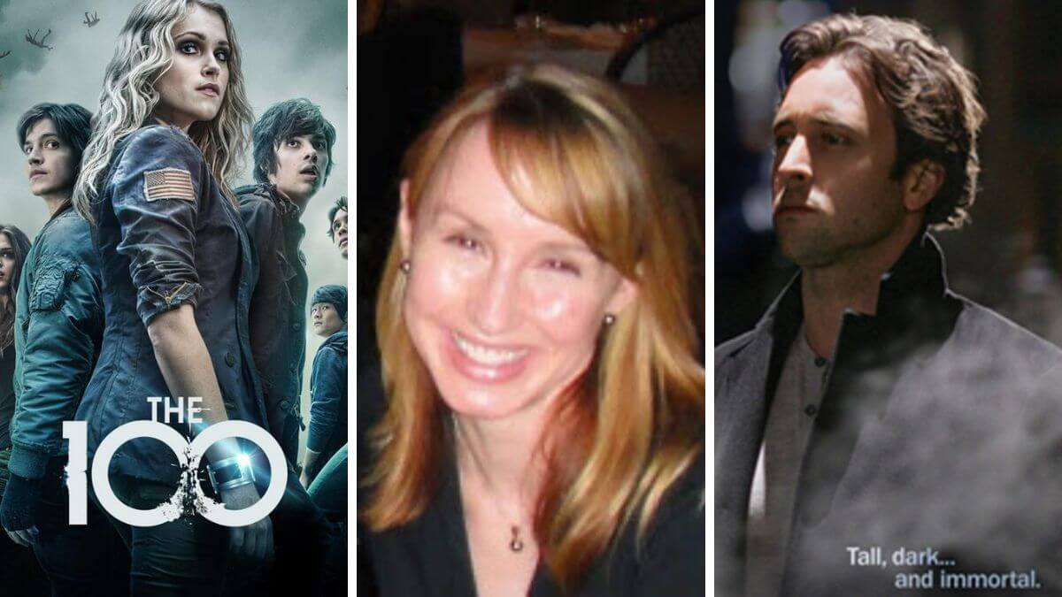 Kira Snyder interview; Photo shows: Kira Snyder author bio, the 100 poster, and Moonlight poster