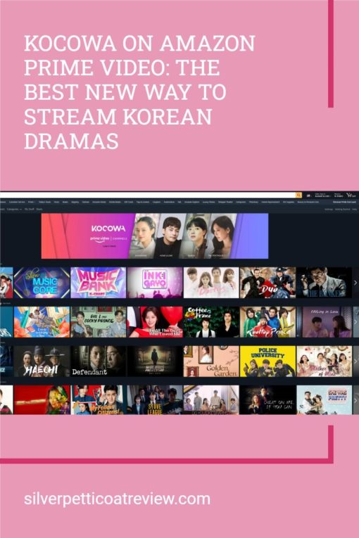 Kocowa On Amazon Prime Video: The Best New Way To Stream Korean Dramas; Pinterest image with collage of content