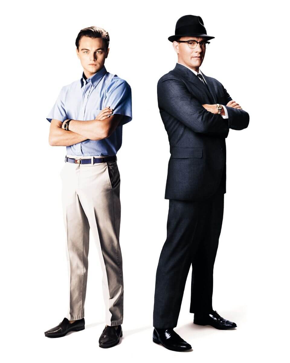 Leonardo DiCaprio and Tom Hanks in Catch Me if You can promo photo