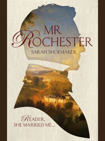 Mr. Rochester book cover with brown background. It show the portrait of a Victorian man.