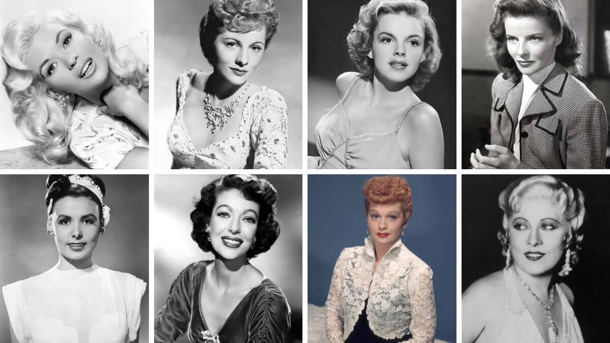 old hollywood actresses end collage