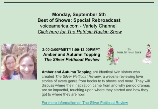 patricia raskin rebroadcast Amber and Autumn Topping of The Silver Petticoat Review