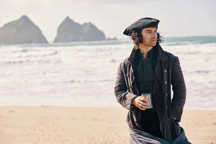 Poldark promotional photo with Aidan Turner