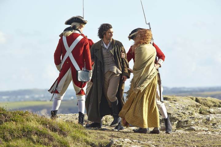 Poldark scene at St Agnes Head