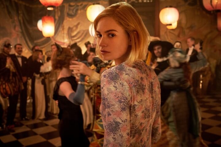 Rebecca with Lily James; publicity photo