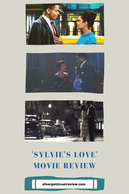 Sylvie's Love Movie Review; pinterest image