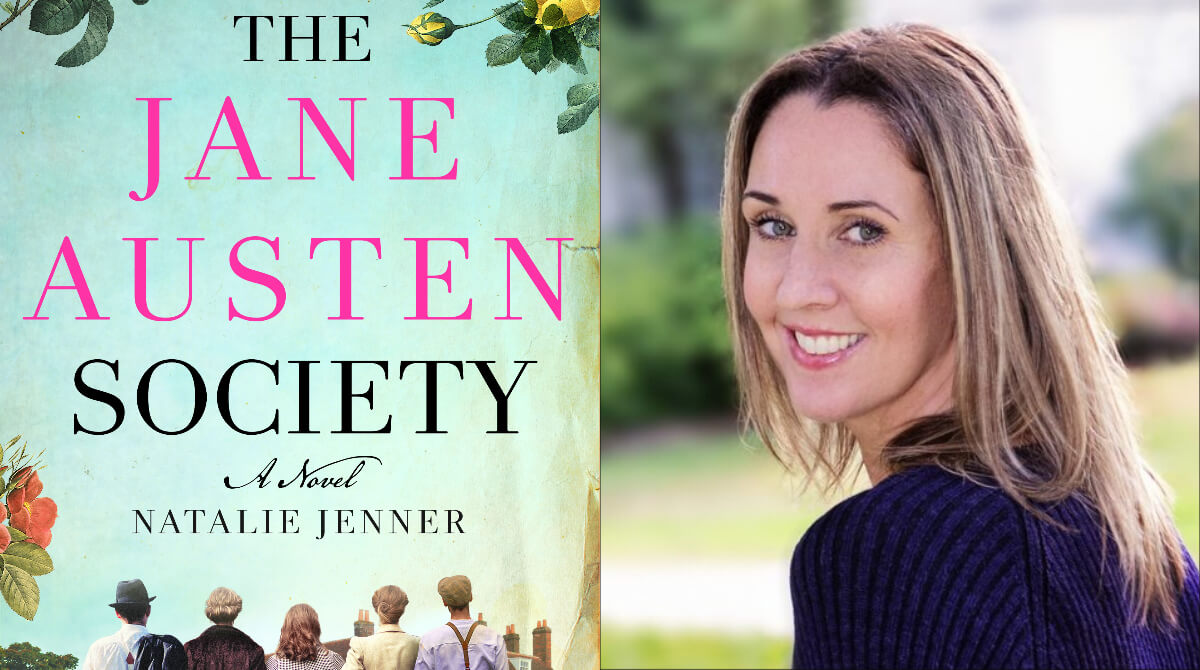 the jane austen society book cover and picture of author natalie jenner