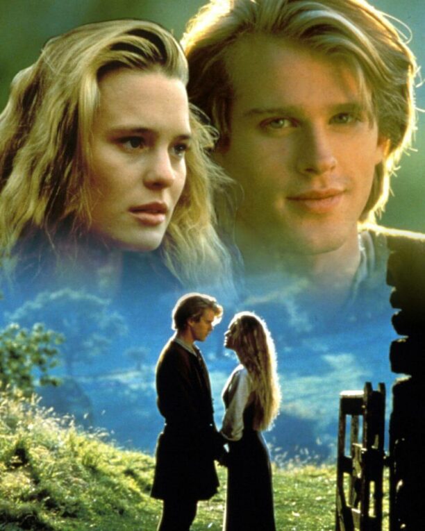 the princess bride promo art with Robin Wright and Cary Elwes