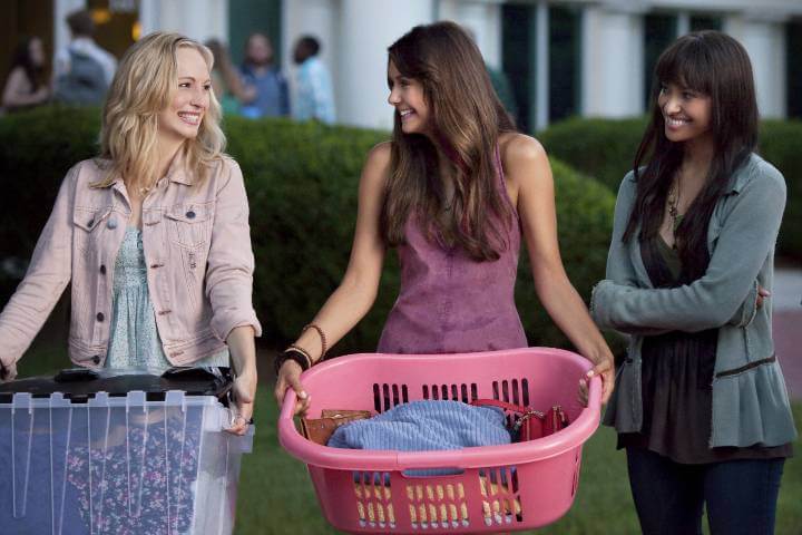 Caroline, Elena, and Bonnie in The Vampire Diaries