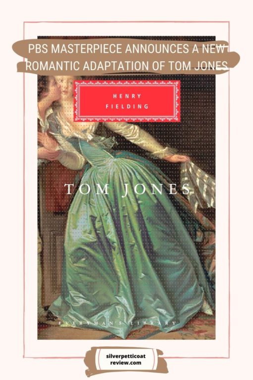 Tom Jones Book Adaptation; pinterest image with book cover