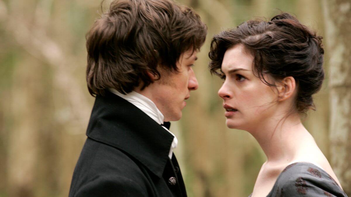 Tom Lefroy and Jane Austen in Becoming Jane