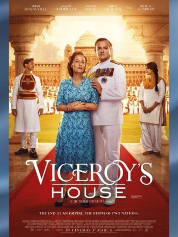 Viceroy's House Review image showing movie poster and a blue background