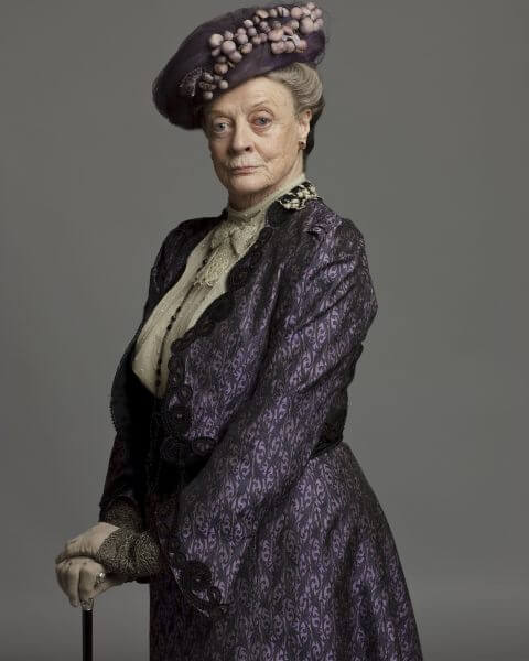 Maggie Smith as Violet Crawley.