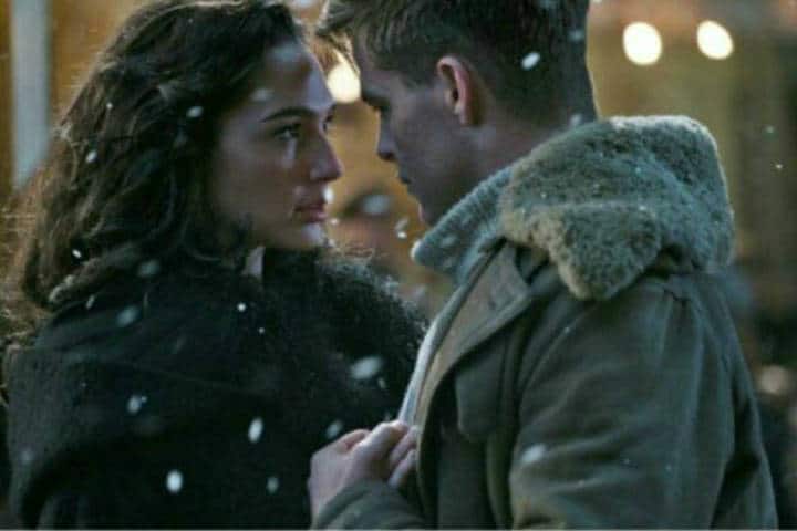 Diana Price and Steve Trevor; Steve teaches Diana to "sway" in "Wonder Woman"